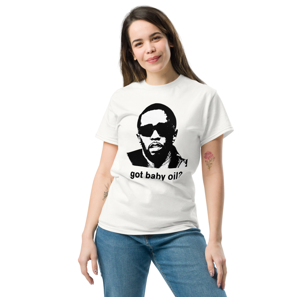 p diddy unisex tee white front