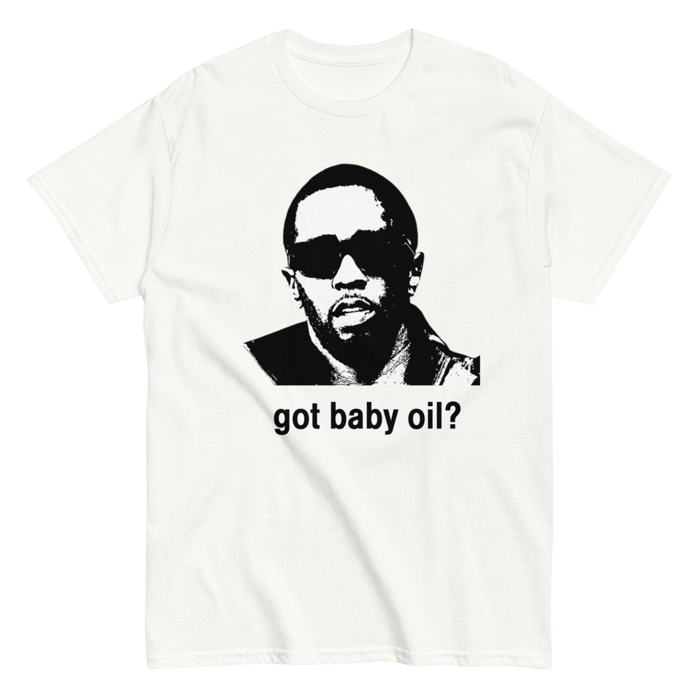 p diddy unisex tee white front