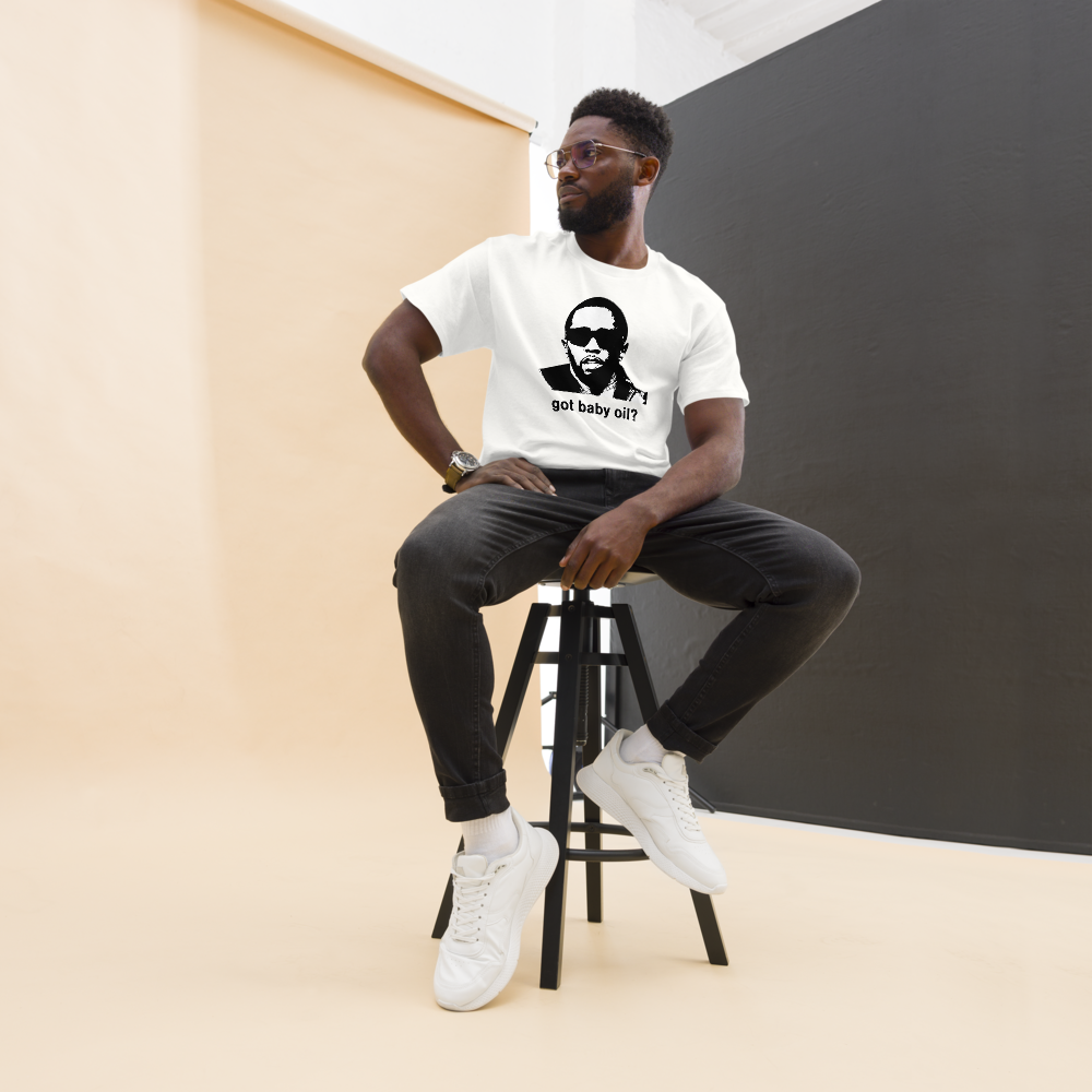 p diddy unisex tee white front