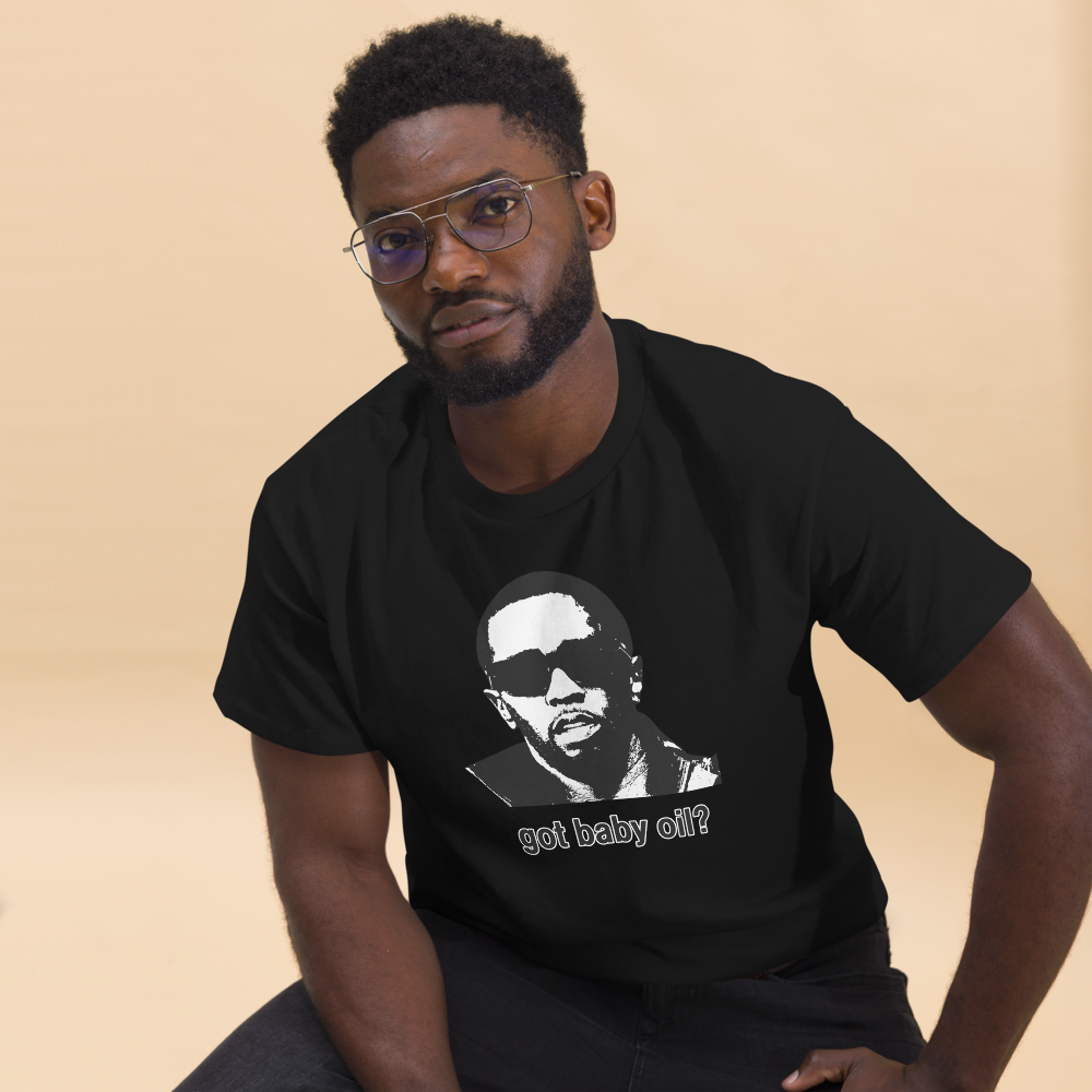 p diddy unisex tee black front