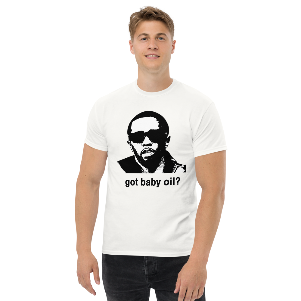 p diddy unisex tee white front
